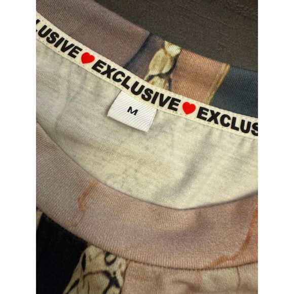 Exclusive Long Sleeve Marble Print Top - Sz M - Picture 8 of 9